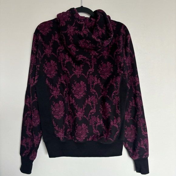 Champion Brocade Logo Reverse Weave Hoodie Sweatshirt in Berry Men’s Small - Picture 7 of 12